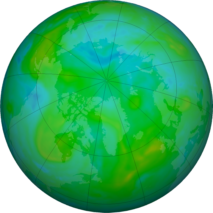 Arctic ozone map for 12 August 2021
